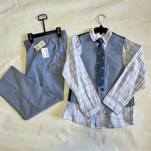 Van Heusen Blue and White Matching Set Smart Casual